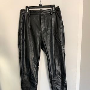 Black leather pants